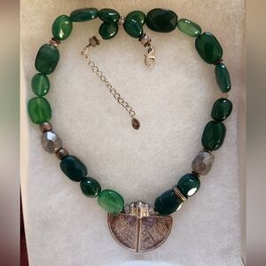 Silpada 18" Green Bead Necklace